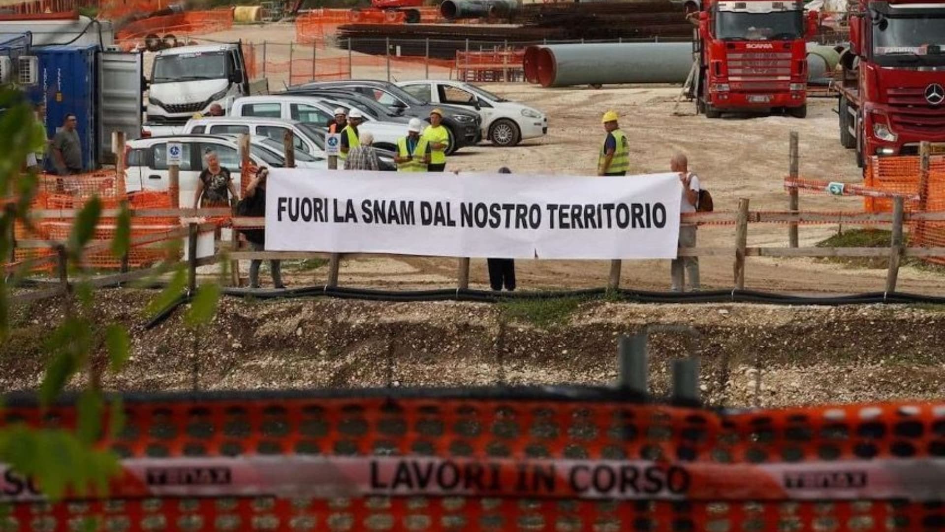 SNAM, attivisti nel cantiere: ‘Difendiamo il territorio’